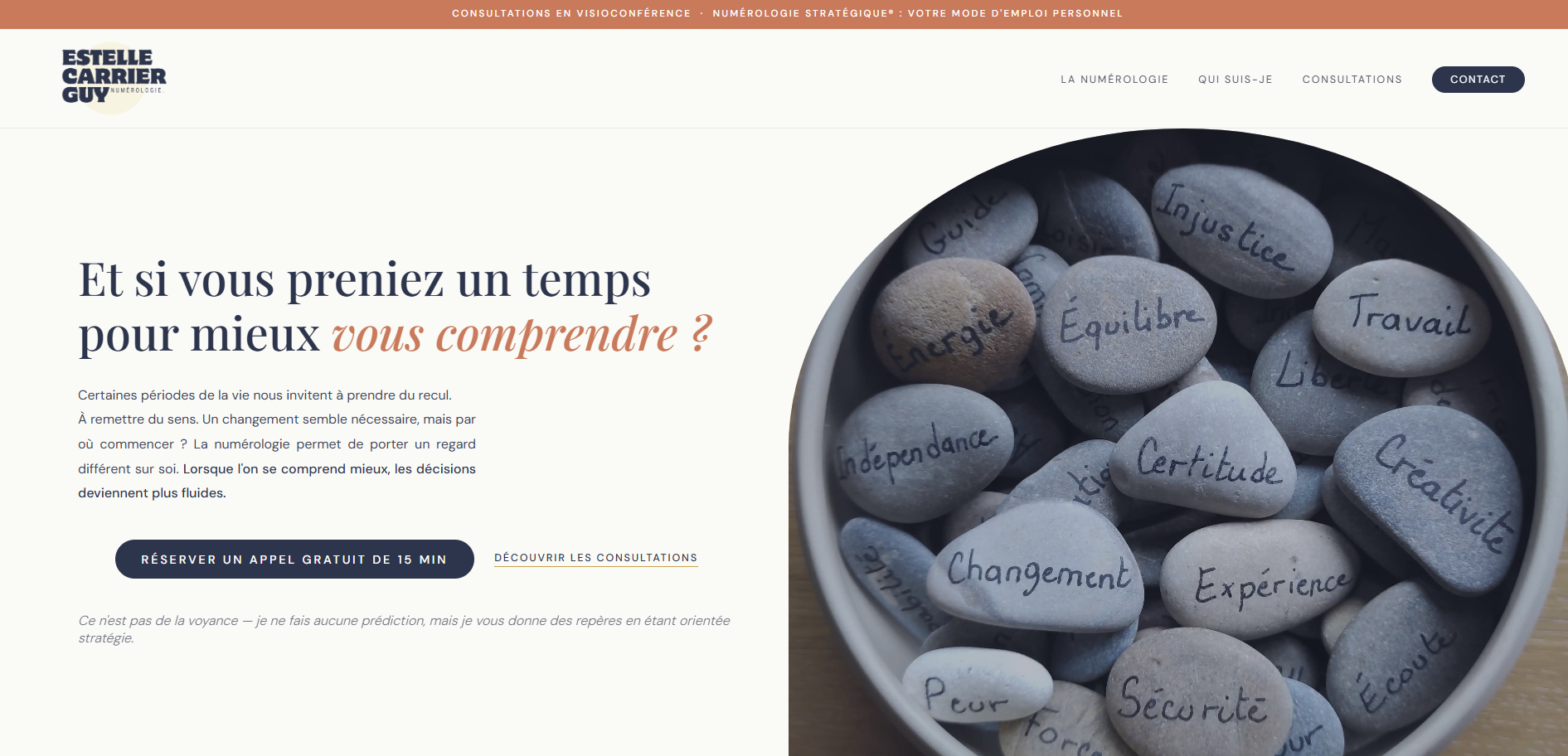 Estelle Carrier Guy, Numérologue