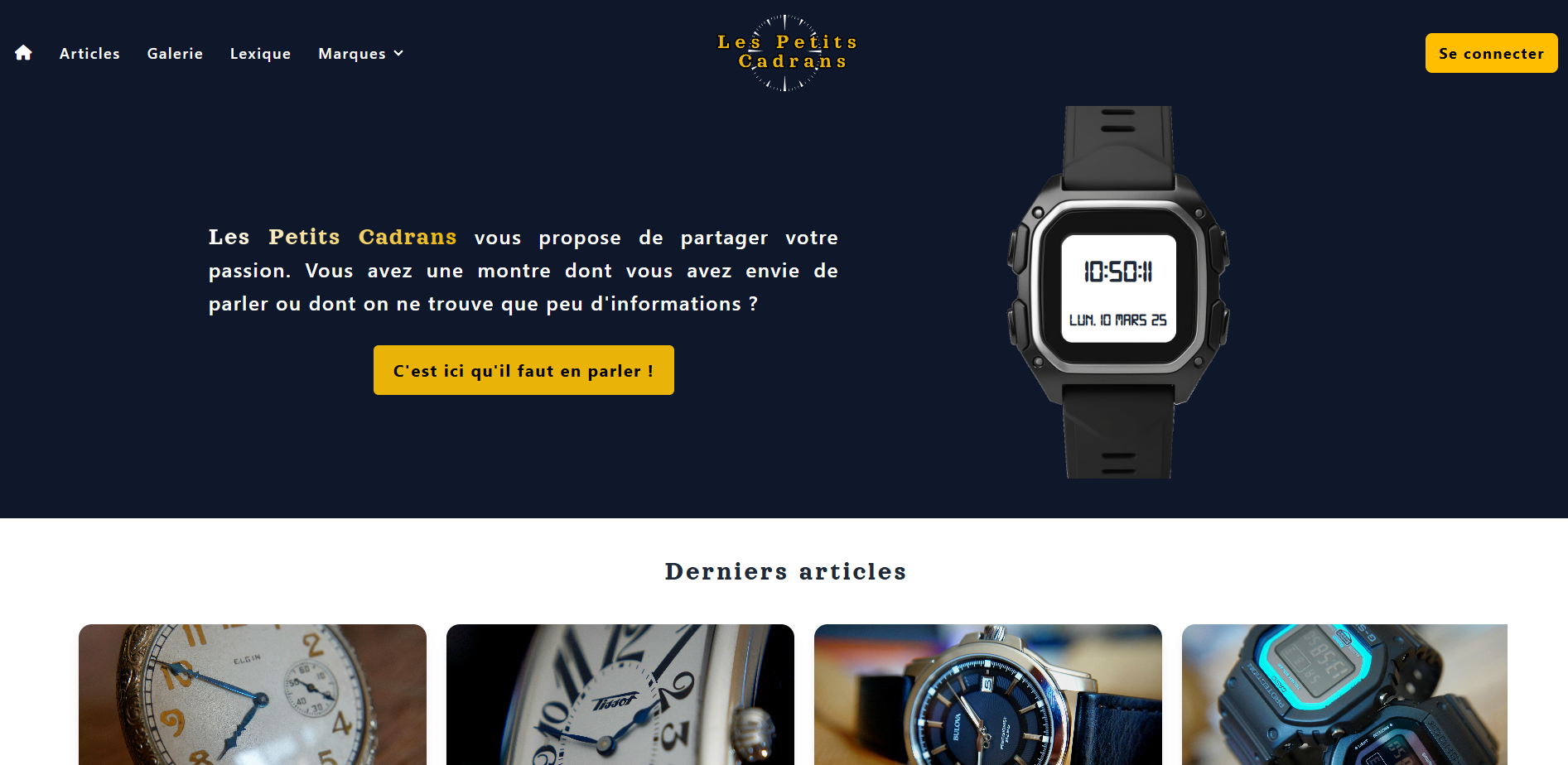 Site web Les Petits Cadrans - Blog horlogerie